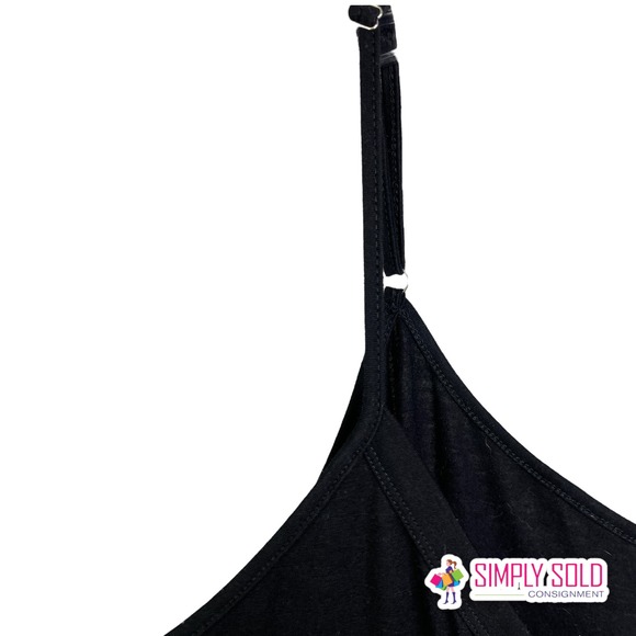 Ivvic Women's Spaghetti Strap Sleeveless Shirt Black V-Neck Boho Button XXL - Picture 6 of 8